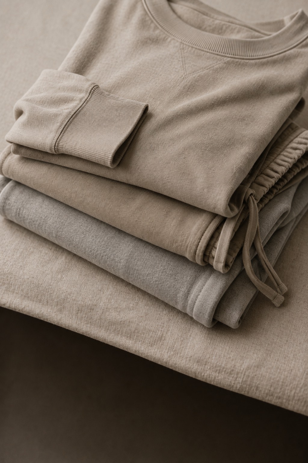 Folded cotton loungewear