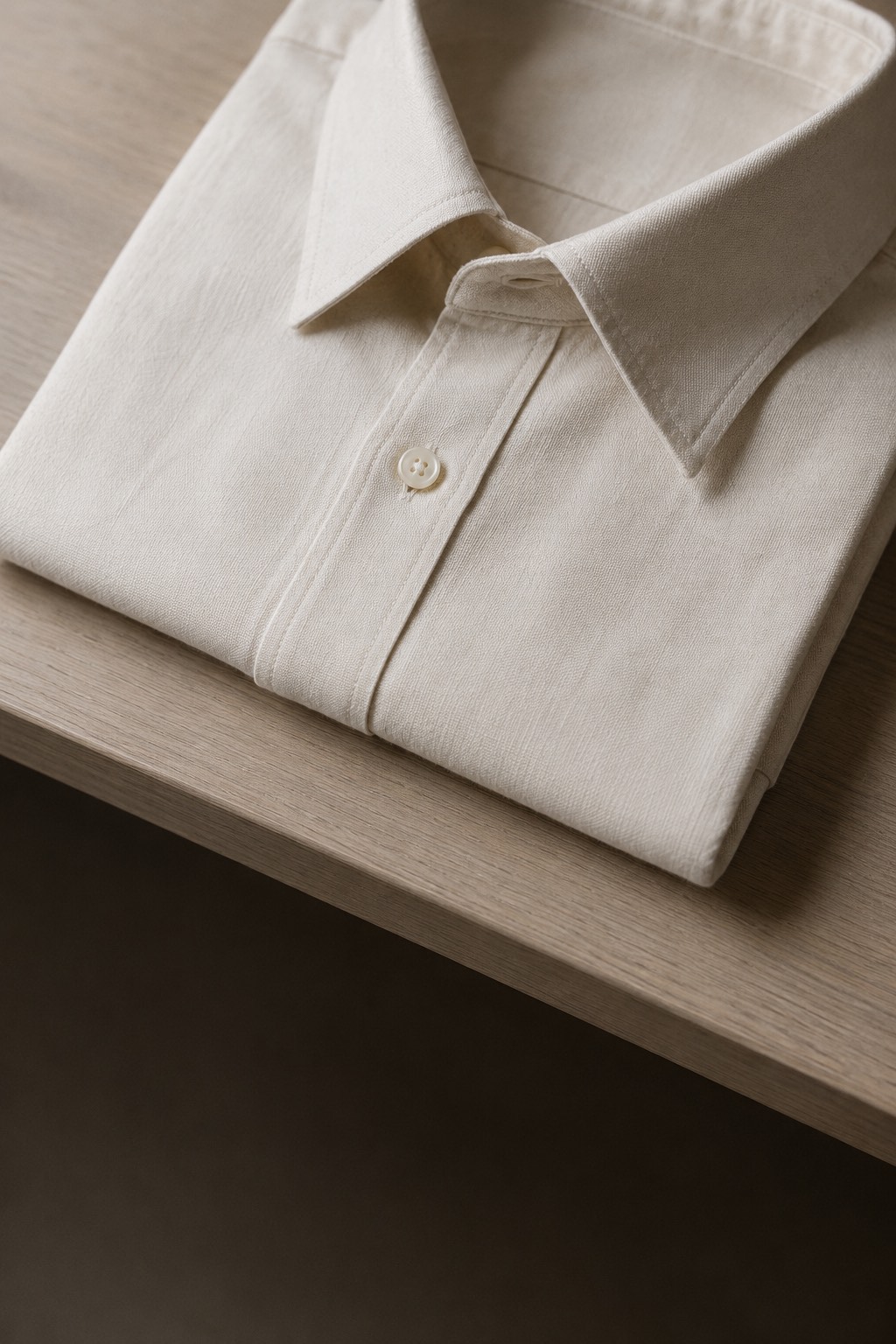 Folded woven cotton shirt